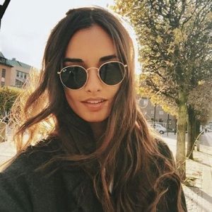 Ray-Ban Classic Gold Round Metal Unisex Sunglasses